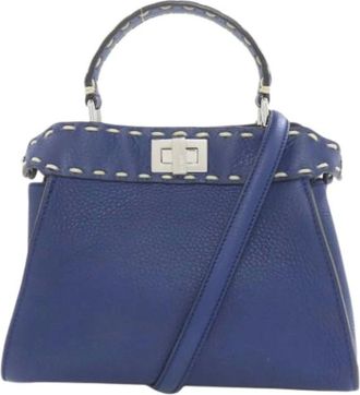 Fendi Pre-owned Vintage Handbag - Dames - Vintage Handtas - Blauw - ONE Size - Leer - Vintage