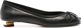 Alexander McQueen 20mm Armadillo ballet flats - women - Calf Leather/Fabric/Calf Leather/Calf Leather - 38.5 - Black