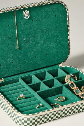 Anthropologie Daisy London Patterned Travel Jewelry Case