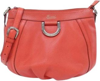 Gucci Pre-owned Vintage Schoudertas - Dames - Vintage Schoudertas - Rood - ONE Size - Leer - Vintage
