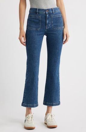 Madewell Kick Out Patch Pocket Crop Jeans in Hebb Wash at Nordstrom, Size 23