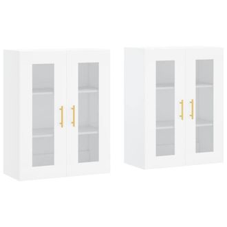 Berkfield Home Wall Mounted Cabinets 2 pcs White Engineered Wood