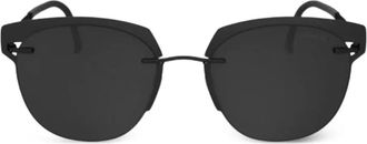 Silhouette Occhiali da sole ovali - Nero