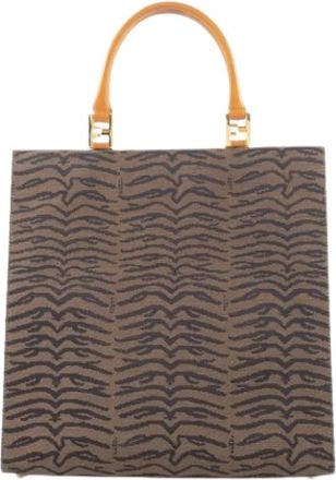 Fendi Pre-owned Tote Bags, female, Brown, Size: ONE SIZE Pre-owned Vintage Tote Bag