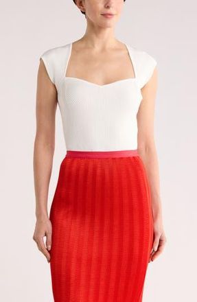 SIMKHAI Abia Ribbed Crop Top in White at Nordstrom Rack, Size X-Small
