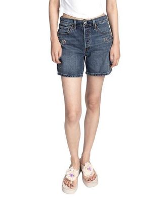 Anna Sui Studded Shorts in Denim at Nordstrom, Size 27