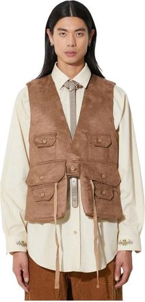 Engineered Garments Vests - Heren - Bodywarmers - Bruin - L - Jassen