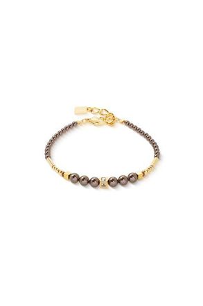 Coeur de Lion Shimmering Princess Pearls Gold Bracelet in Brown at Nordstrom, Size 8.25