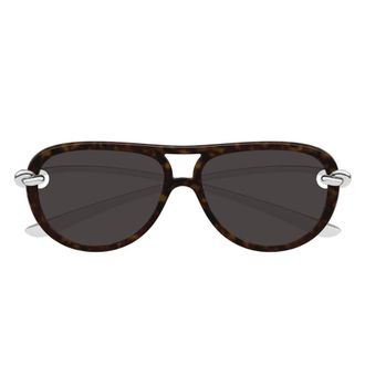 Bottega Veneta Sunglasses, unisex, Gray, Size: 58 MM Bv1418S Aviator Sunglasses
