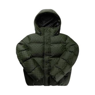 Daily Paper Clothing Winter Jackets, male, Green, Size: XS Monogram Short Puffer Jacket