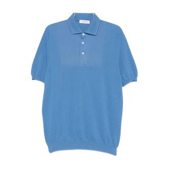 Gran Sasso Polo Shirts, male, Blue, Size: 3XL Short-sleeve Polo Shirt