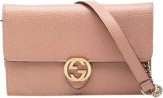 Gucci Pre-owned Crossbody Bag - Dames - Vintage Schoudertas - Roze - ONE Size - Leer - Vintage
