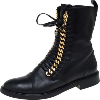 Casadei Black Leather city Rock Ankle Boots