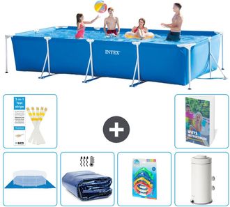 Intex Piscina Con Estructura Rectangular - 450x220x84 Cm - 7-piezas S123