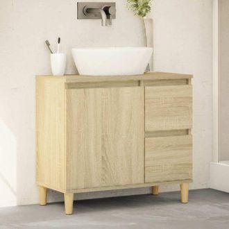 vidaXL Armadietto da Bagno Rovere Sonoma 65x33x60 cm Legno Multistrato - Vidaxl