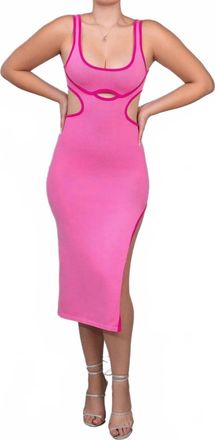 Runaway The Label Grazia Midi Dress In Pink