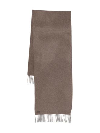 Canali fringed scarf - men - Fabric - One Size - Brown