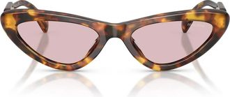 Miu Miu Sunglasses Mub11 Su 14 L4 I0 Honey Brown/Pink Women