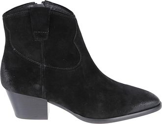 Ash Fame Enkellaarsjes - Dames - Cowboylaarzen - Zwart - 39 EU - Schoenen