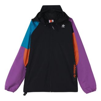 adidas originals Colorblock Athleisure Casual Sports Jacket Black GC8703