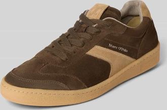 Marc O'Polo Low Top Sneaker aus Rindsvelours in Oliv, Größe 41