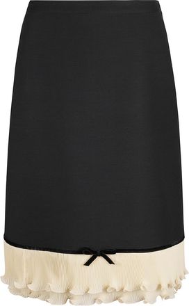 Valentino Garavani Black Crepe Couture Skirt