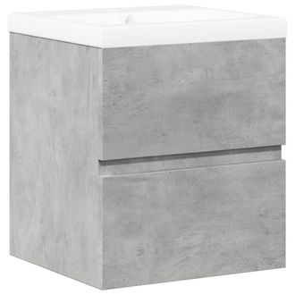 Berkfield Home 2 Piece Bathroom Furniture Set Concrete Grey Engineered Wood