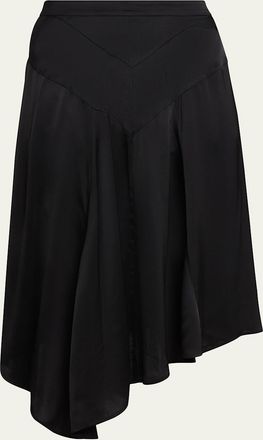 Officine G&eacute;n&eacute;rale Anisea Flared Asymmetric Midi Skirt