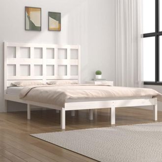 vidaXL Vidaxl - Estructura De Cama Sin Colch&oacute;n Madera Maciza Blanca 200x200 Cm