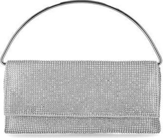 Jessica McClintock Isa Crystal Clutch in 42N-Silver at Nordstrom Rack