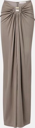 CHRISTOPHER ESBER Bezel Quartz gathered jersey maxi skirt