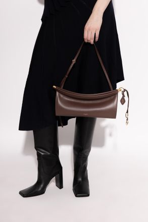 Alaia Shoulder Bag Le Click East West Medium, Womens, Brown