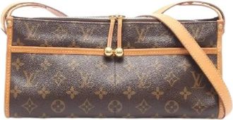 Louis Vuitton Pre-owned Popincourt Monogram Schoudertas - Dames - Vintage Schoudertas - Bruin - ONE Size - Leer - Vintage