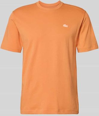 Lacoste Sport Regular Fit T-Shirt aus Baumwoll-Mix in Orange, Gr&ouml;&szlig;e XXXL