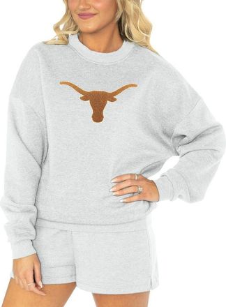 Gameday Couture Womens Gameday Couture Ash Texas Longhorns Team Effort Pullover Sweatshirt & Shorts Sleep Set at Nordstrom, Size Xxx-Large