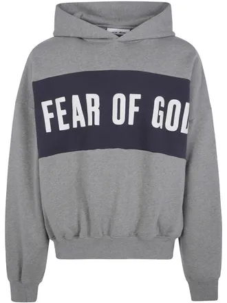 Fear of God Sweatshirt Panelled Cropped Relaxed Hoodie
