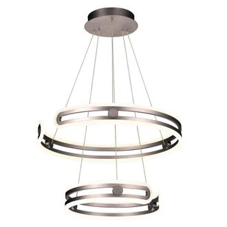Netlighting Modern LED Hanging Pendant Coffee Warm White 3000K 5180lm Dimmable in Brown