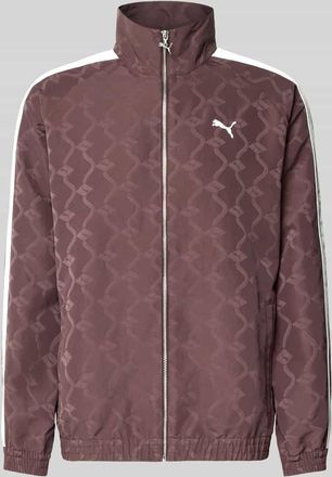 Puma Trainingsjacke mit Rei&szlig;verschluss und Logo in Schoko, Gr&ouml;&szlig;e XXL