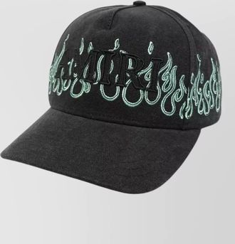 Amiri flame embroidered baseball cap