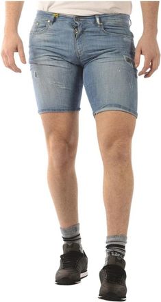 Daniele Alessandrini Shorts - Heren - Denim shorts - Blauw - W29 - Katoen - Korte Broeken