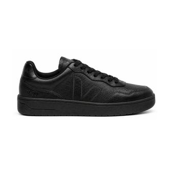 Veja V-90 Grained Oiled Leather - Heren - Schoenen - Zwart - Maat: 42 EU Leer
