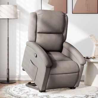 vidaXL Vidaxl - Sill&oacute;n Reclinable Elevable Tela Gris Taupe