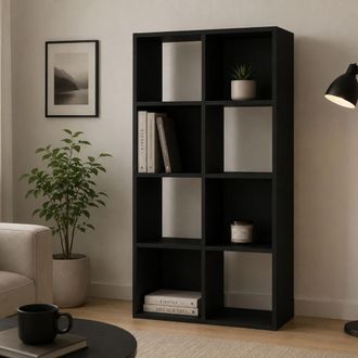 Dmora Estanter&iacute;a Lifatila, Biblioteca De 6 Estantes, Montaje En Suelo, Estructura Vertical, 61x30x121h Cm Antracita
