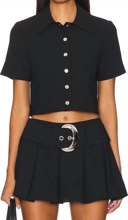 Amanda Uprichard Josie Top In Black