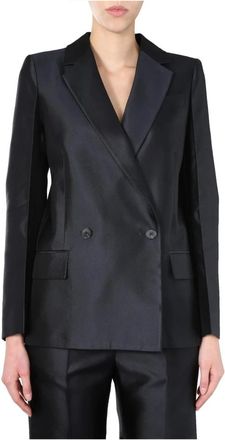 Givenchy Double-Breasted Structured Jacket - female - Givenchy - Blazers - Blue - S - Jackets