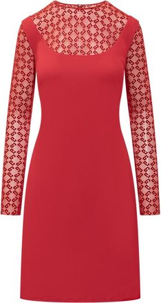 Givenchy Red Logo Crew Neck Mini Dress