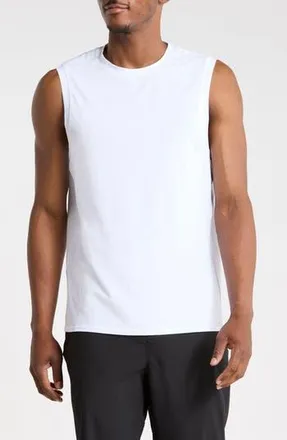 90 Degree by Reflex Crewneck Stretch Cotton Tank in White at Nordstrom Rack, Size Xx-Large