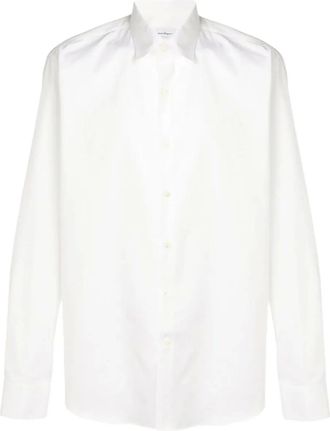 Ferragamo overhemd met logoprint - Wit