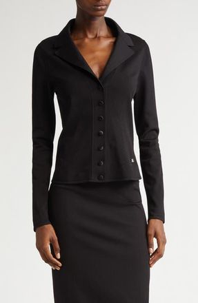 Dolce & Gabbana Fitted Knit Jacket in N0000 Nero at Nordstrom, Size 12 Us