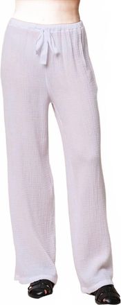 Stateside Gauze Drawstring Pant In White